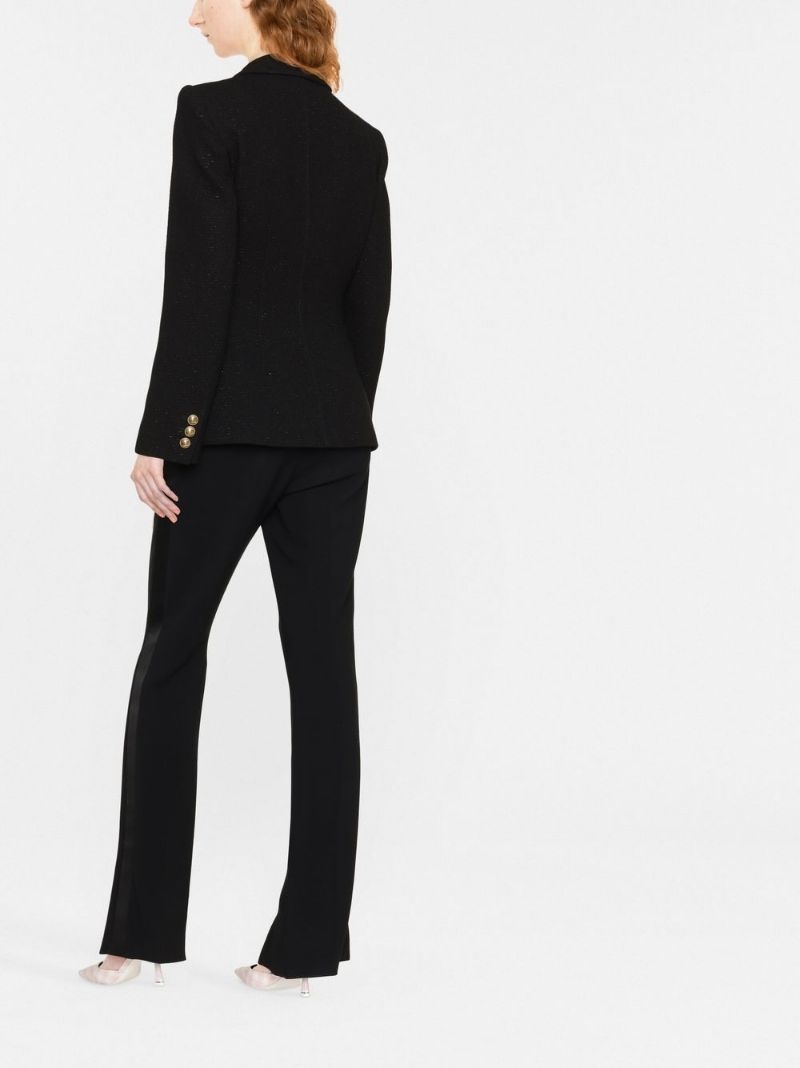 single-breasted tweed jacket - 4
