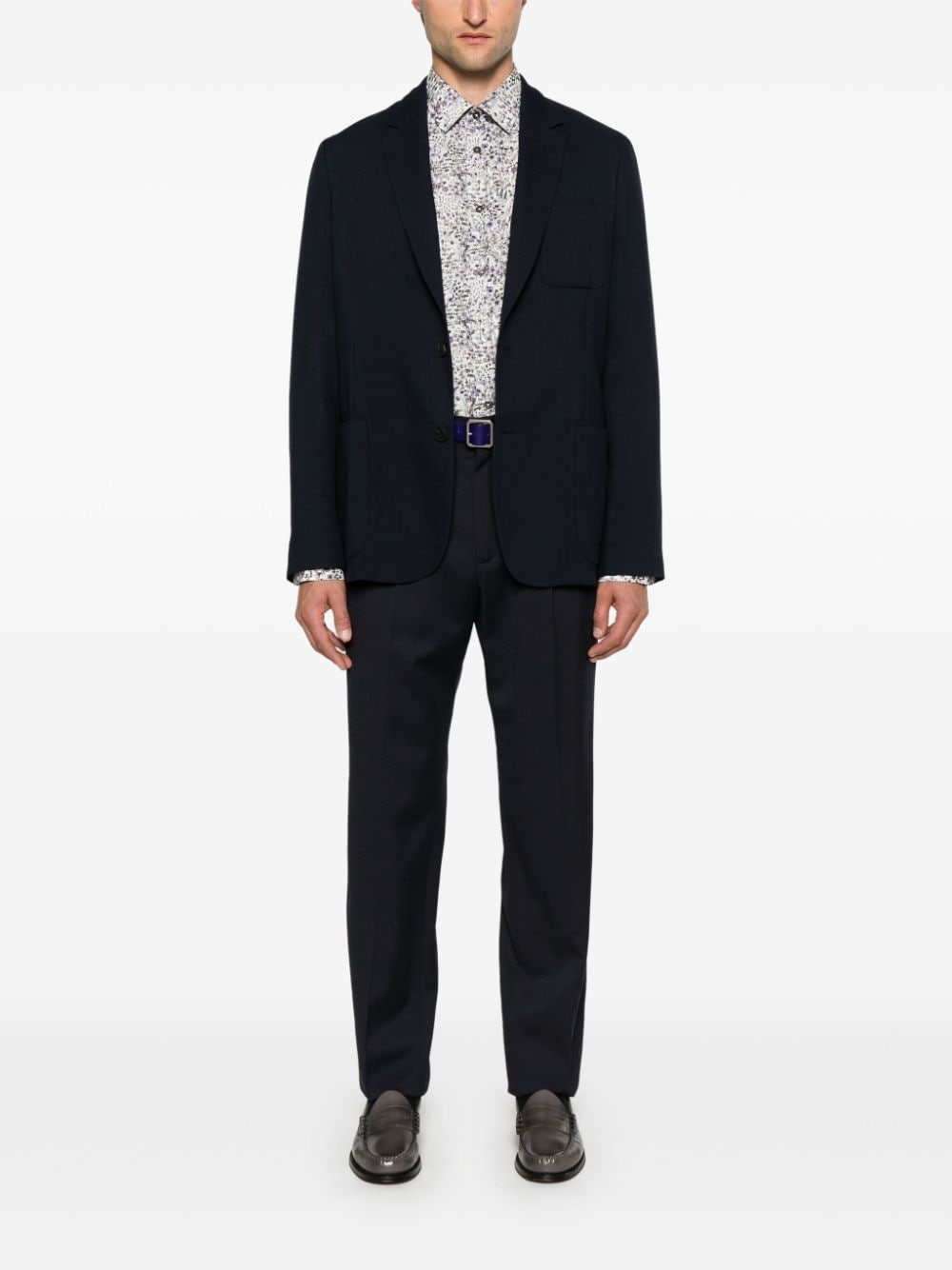 patch-pocket wool blazer - 2