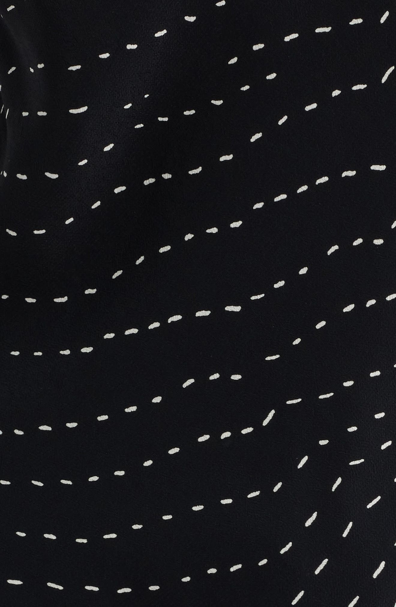 rag & bone Yvonne Print Flutter Sleeve Top in Black at Nordstrom - 6