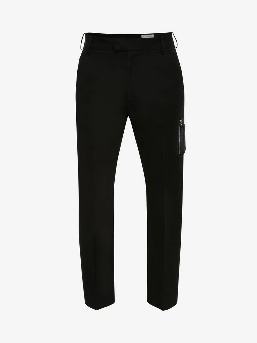 Ma-1 Pocket Tailored Trousers in Black - 1