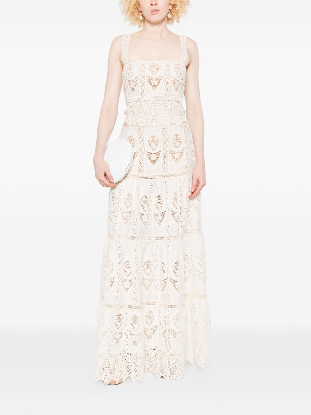 lace tiered maxi skirt - 2