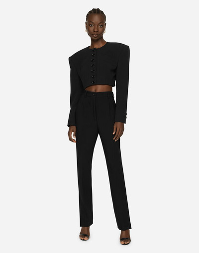 Dolce & Gabbana Woolen pants with slits on the hem outlook
