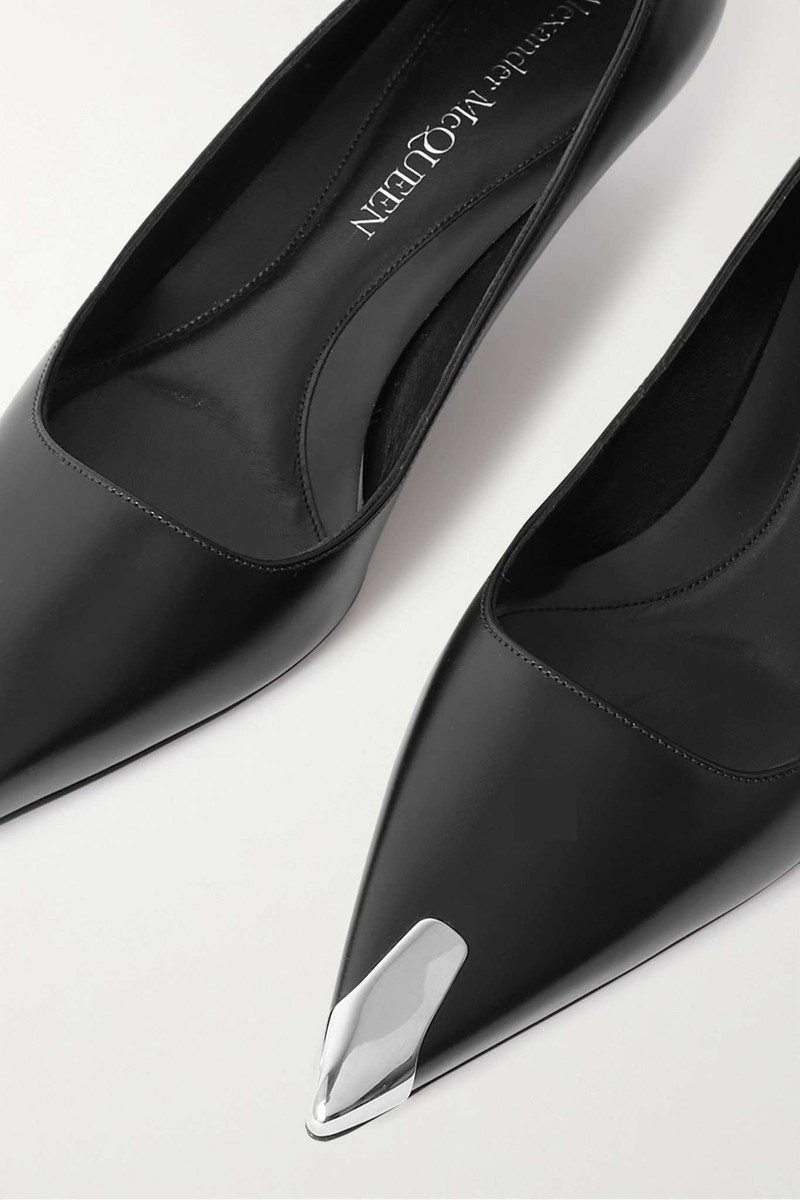 Punk embellished leather pumps 4