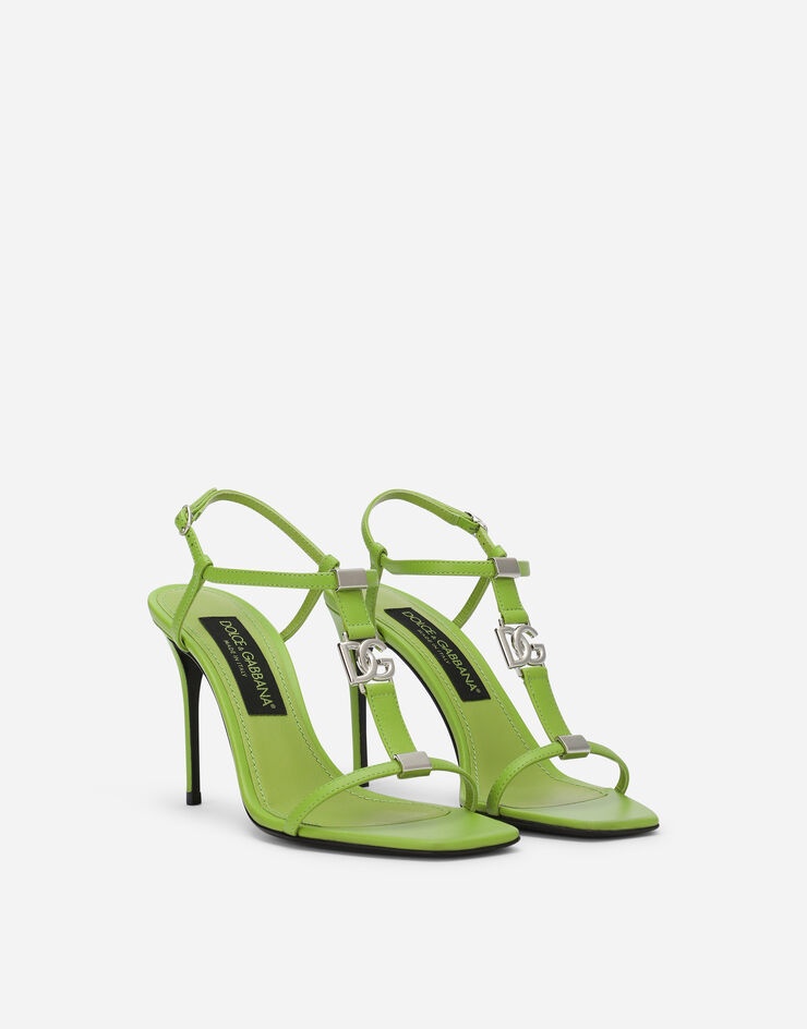 Nappa leather sandals with DG logo - 2