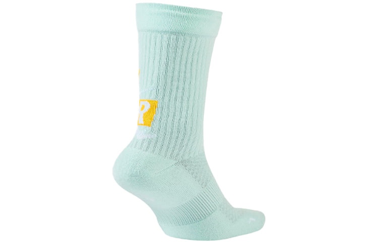 Air Jordan Wear-Resistant Breathable Soft Sports Basketball One Pair Blue Socks CU6609-333 - 2
