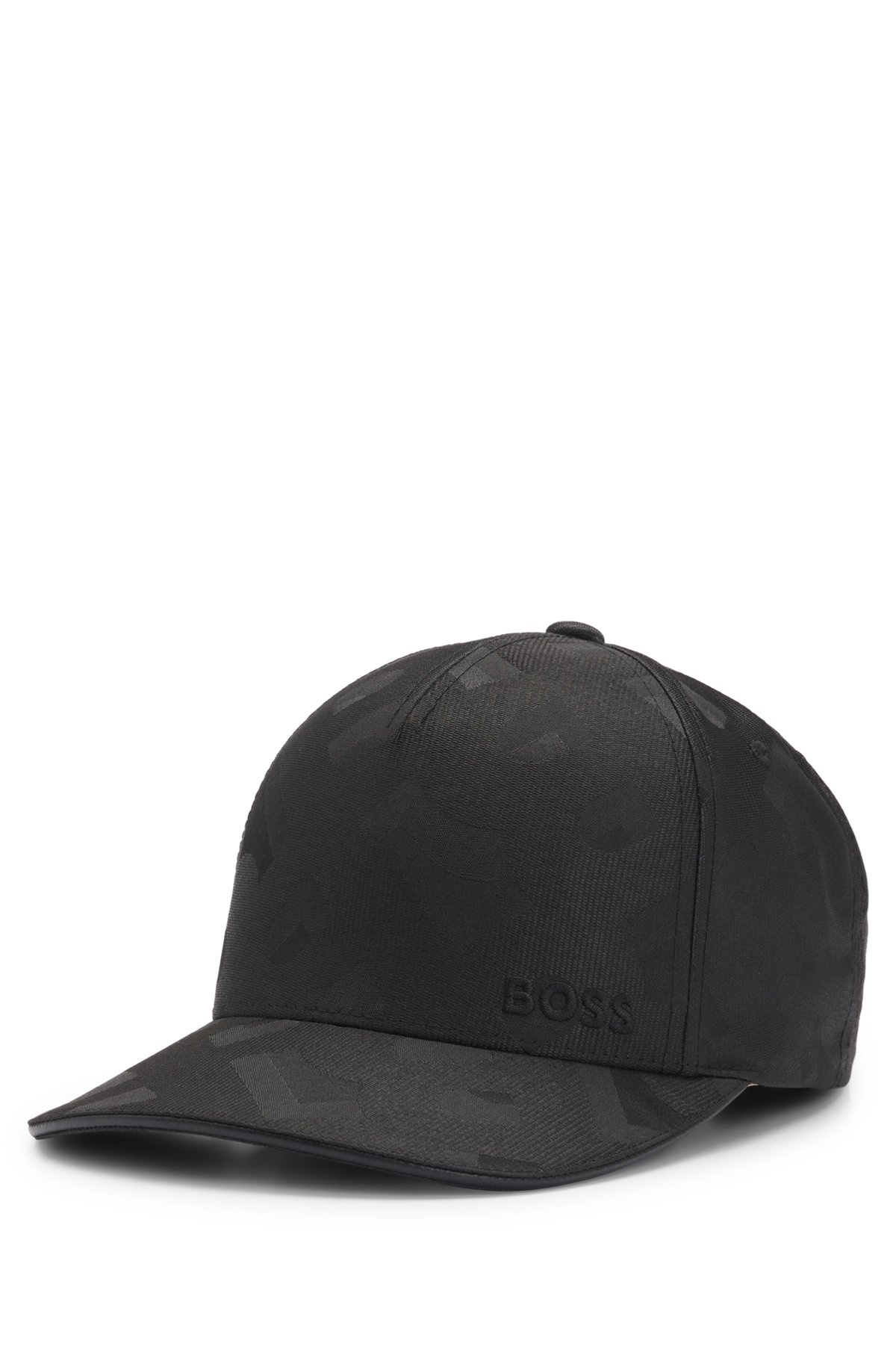 MONOGRAM-PATTERN CAP WITH EMBROIDERED LOGO - 1
