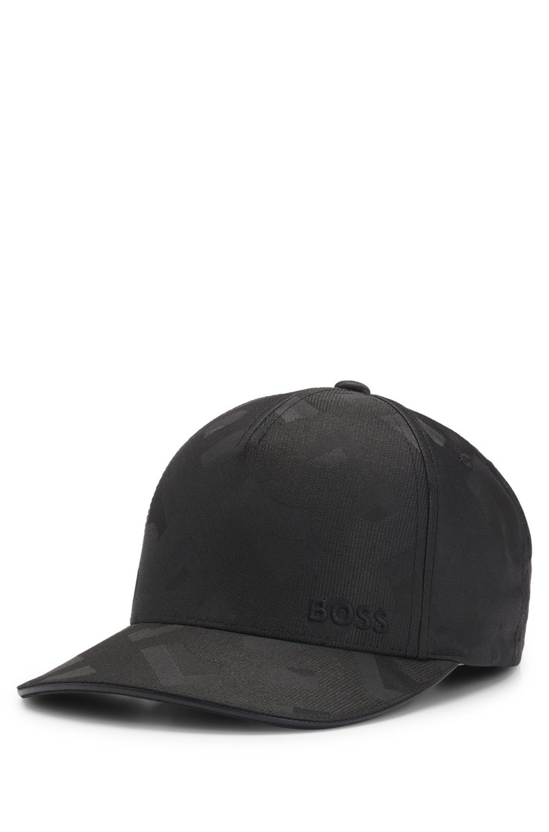 MONOGRAM-PATTERN CAP WITH EMBROIDERED LOGO 1