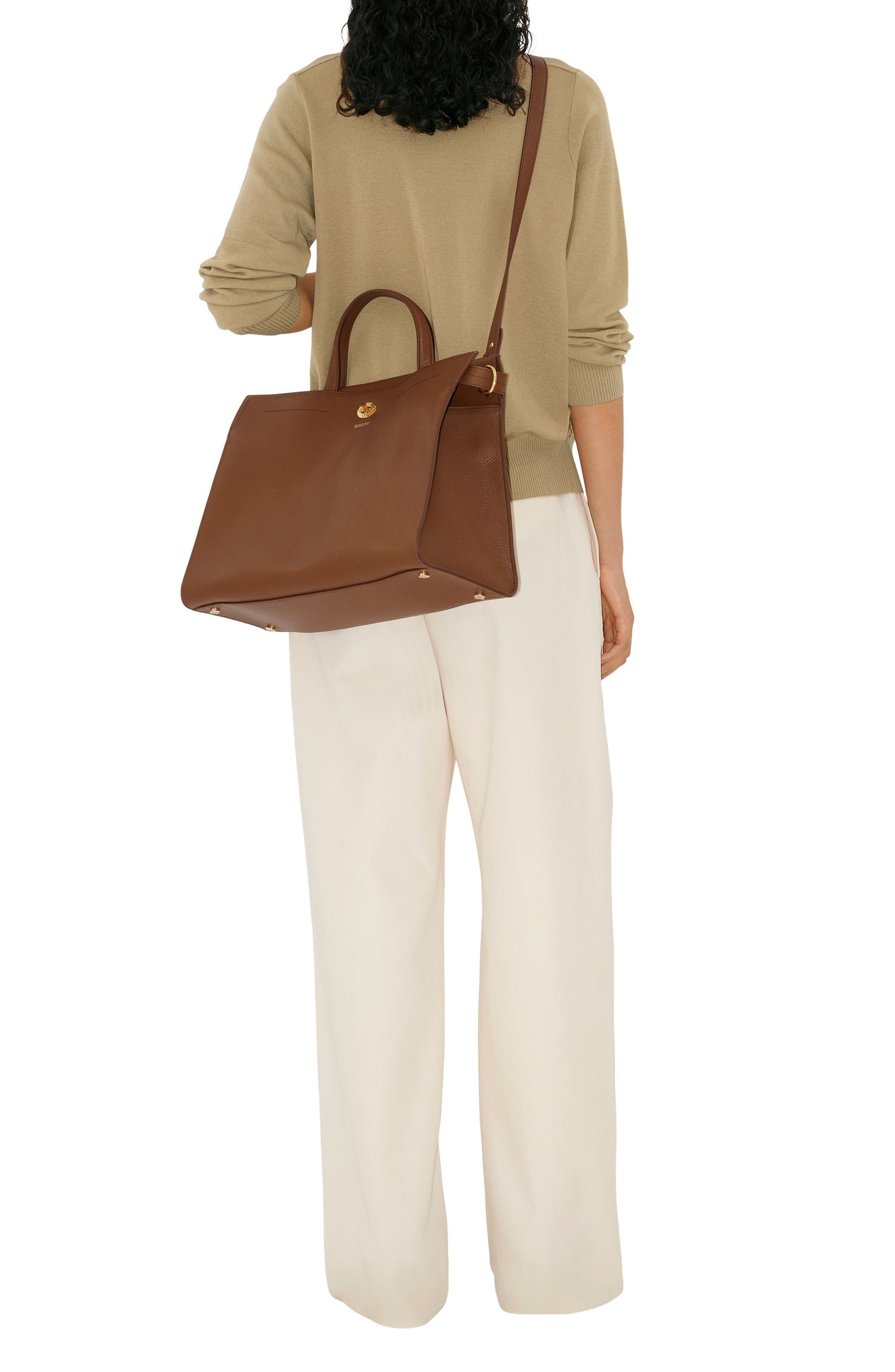 burberry Medium Cotswolds Leather Tote in Hazel at Nordstrom - 3