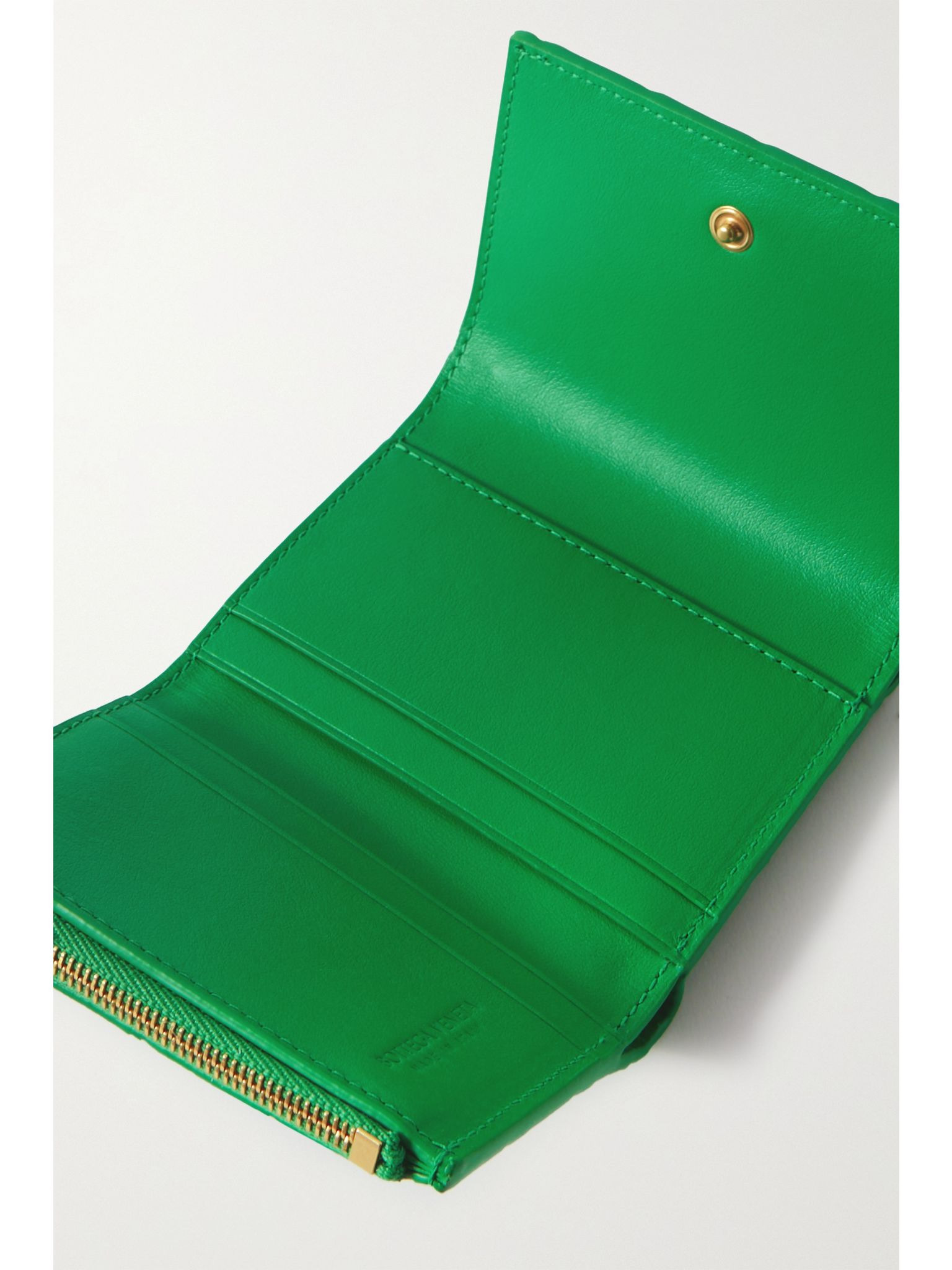 Intrecciato leather wallet Green - 5