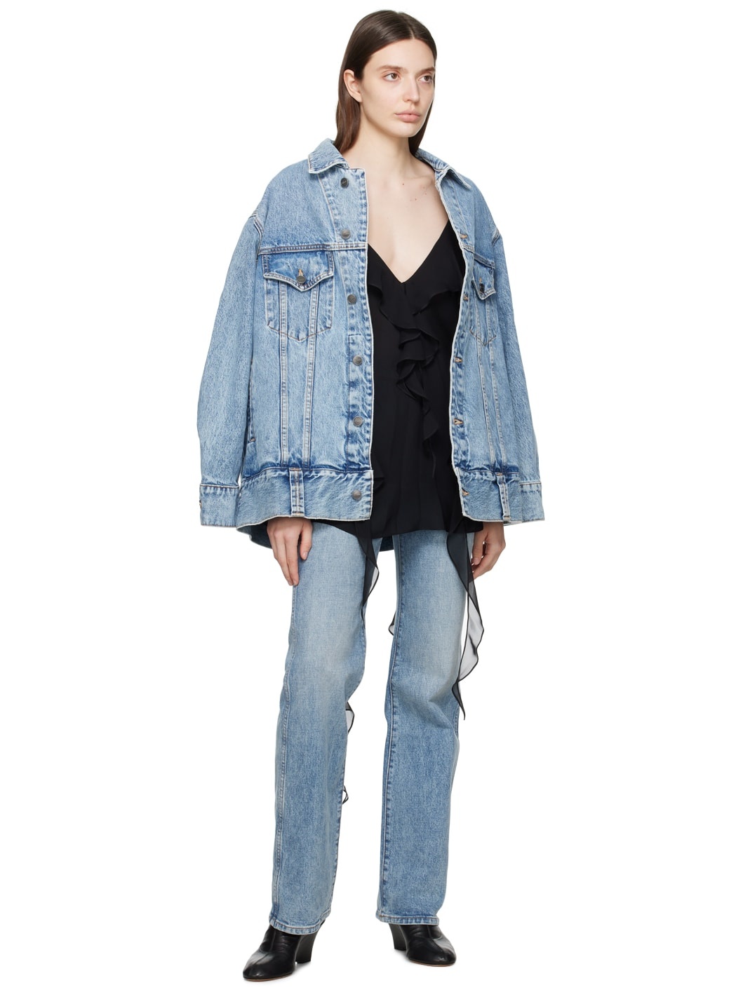 KHAITE Grizzo denim jacket - Blue