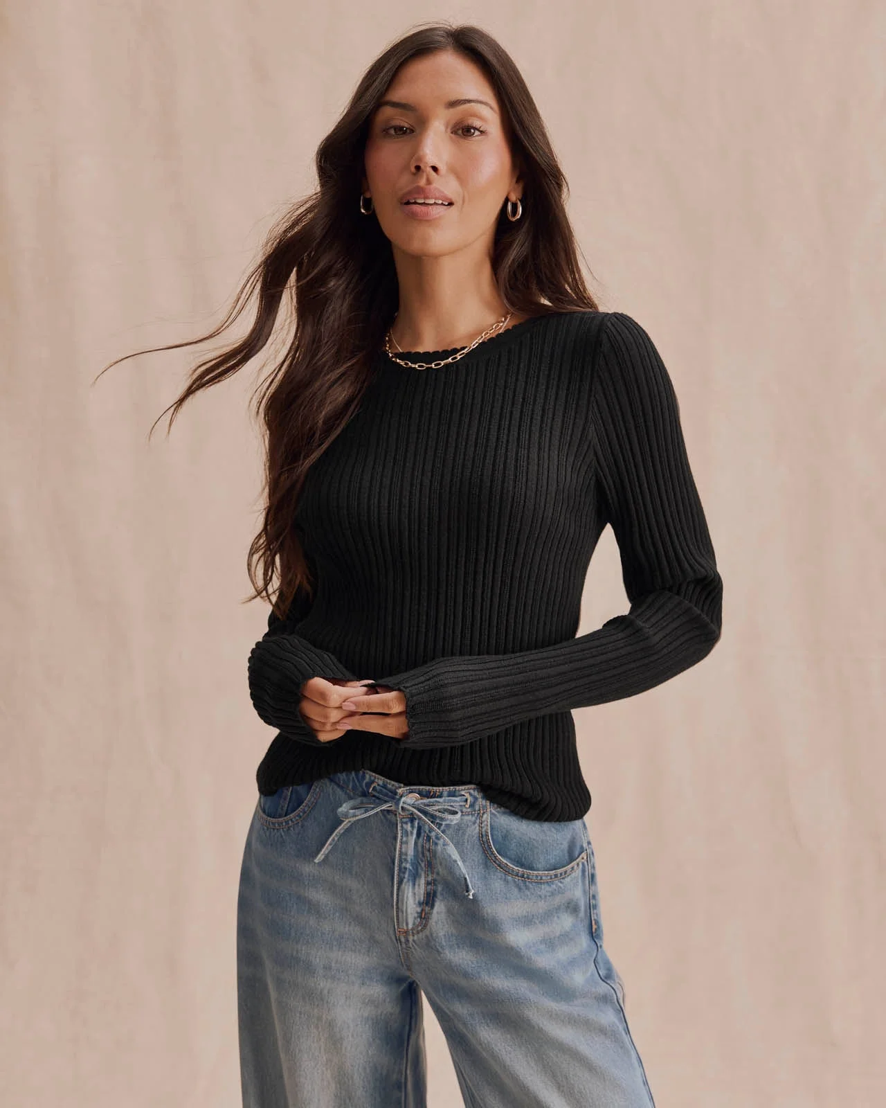 Georgie Pointelle Sweater - 1