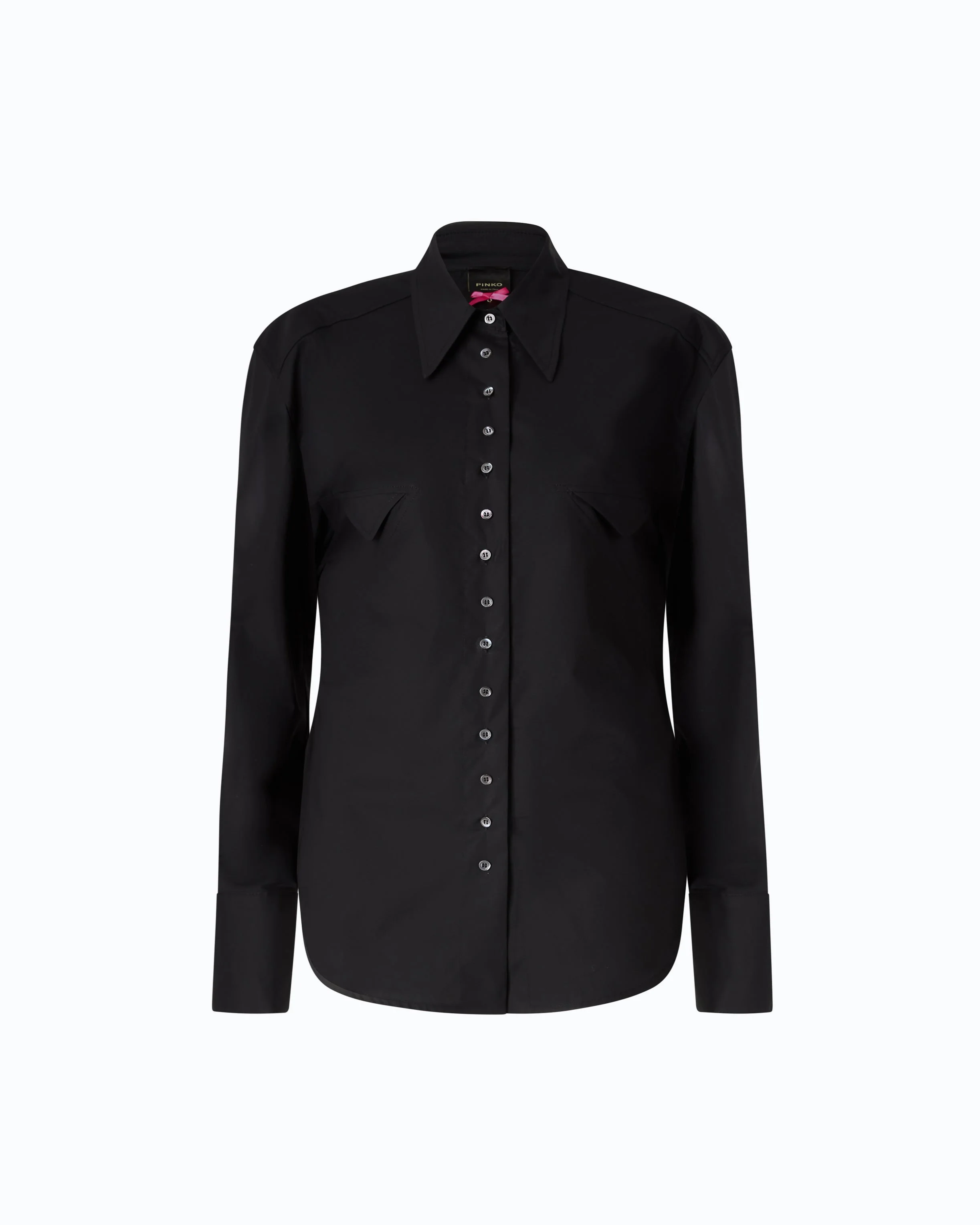 SLIM-FIT SHIRT WITH DRAWSTRING - 1