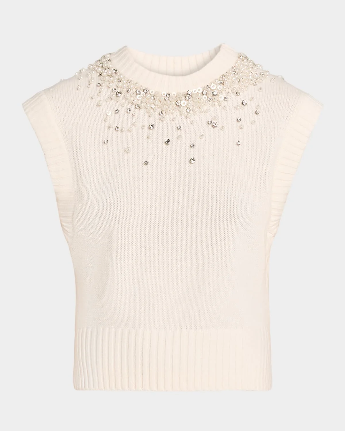 Candra Embellished Knit Vest - 1