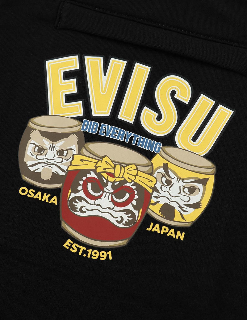 TAIKO DARUMA PRINT SWEAT SHORTS 10