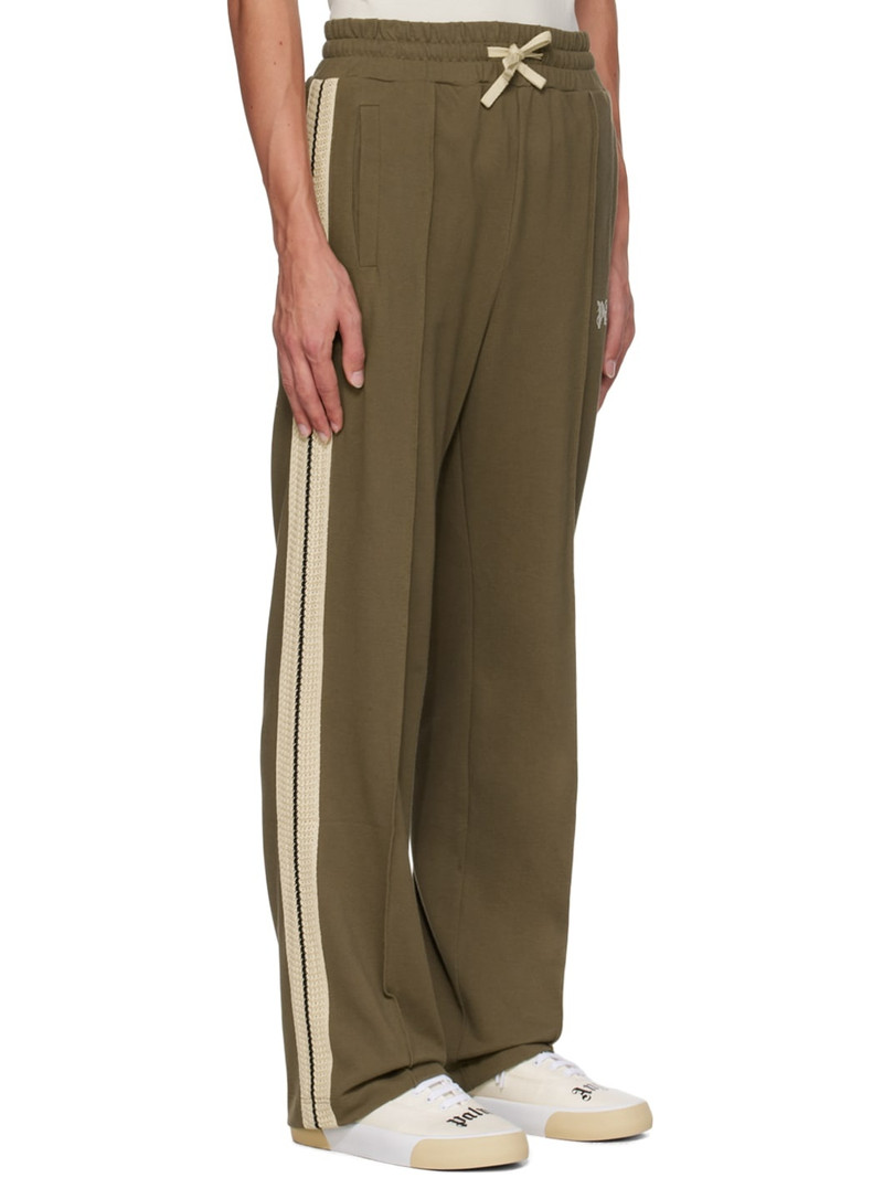 Palm Angels Taupe Monogram Track Pants outlook