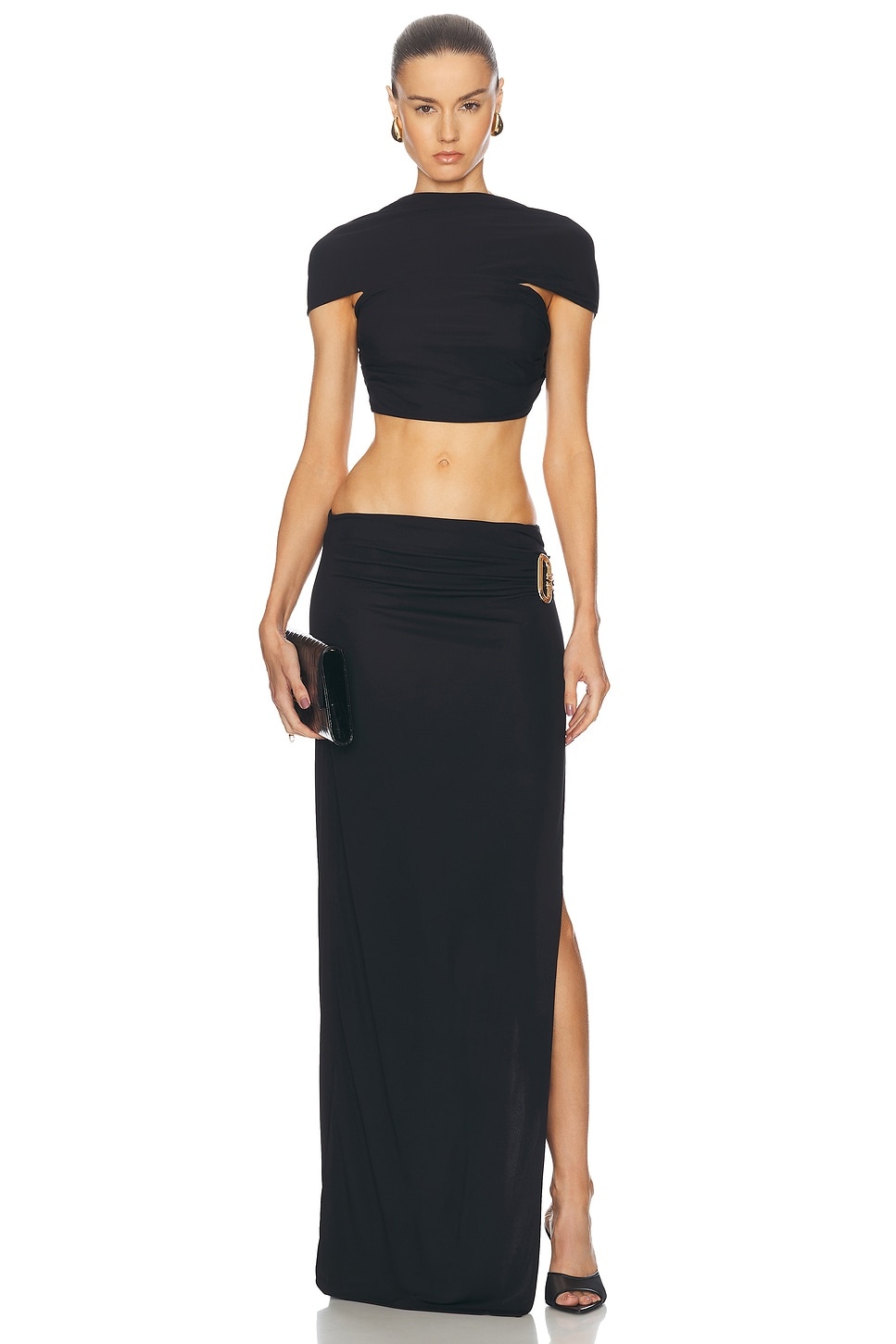 Draped Maxi Skirt - 5