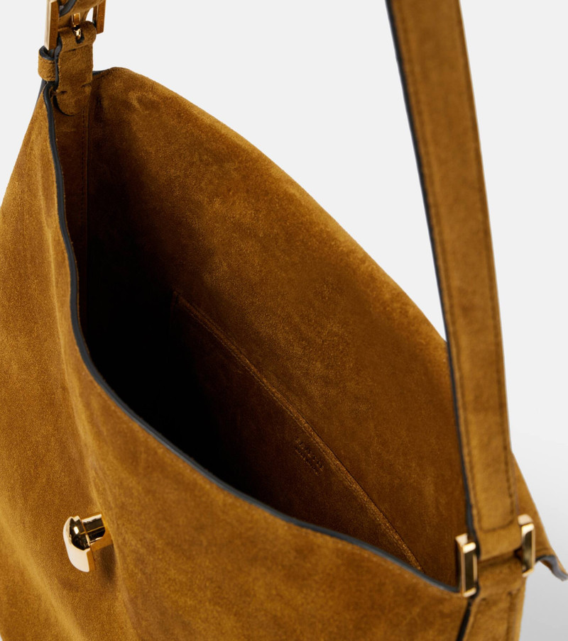 Tondo Large suede shoulder bag 3