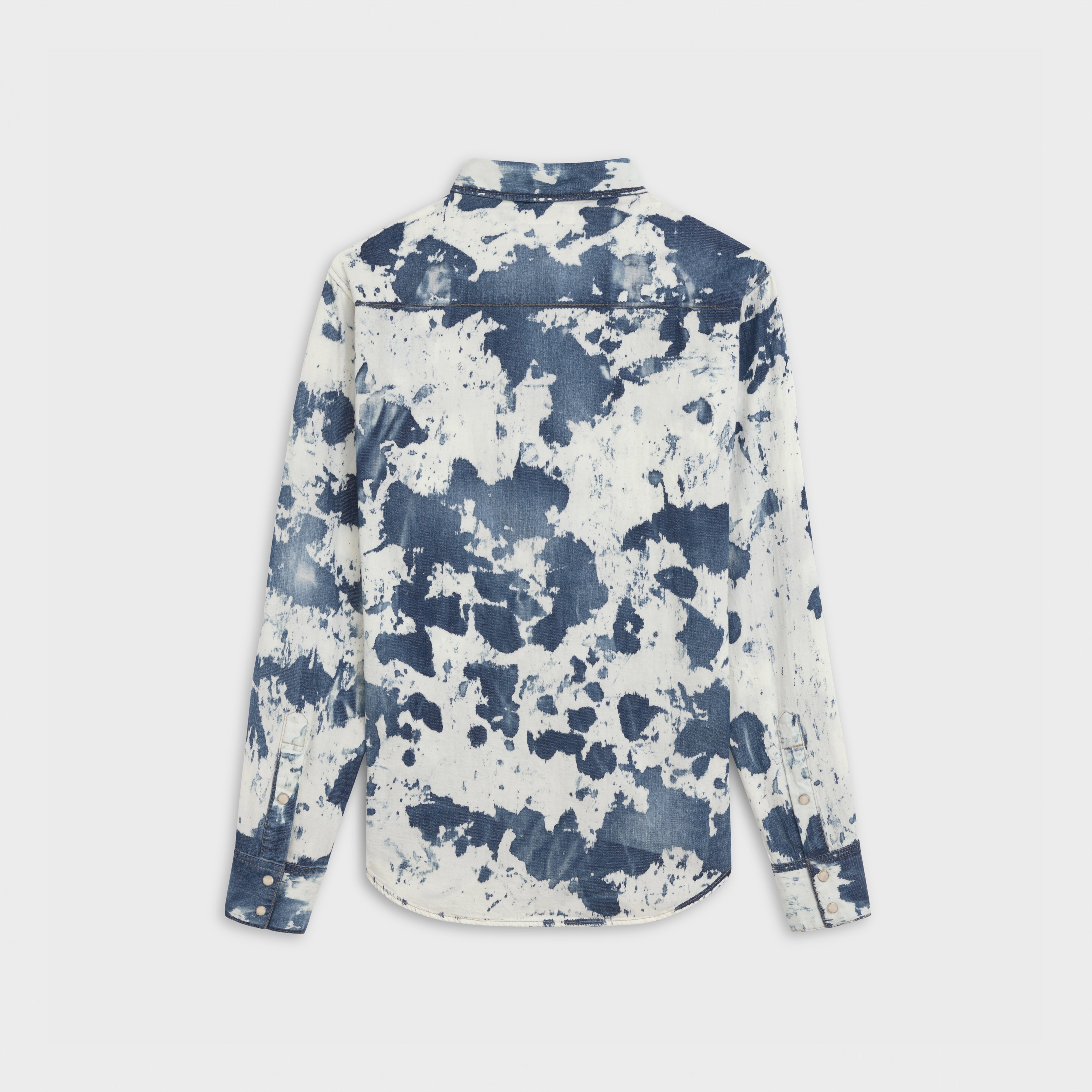 LOOSE WESTERN SHIRT IN BLEACHED DENIM - 2