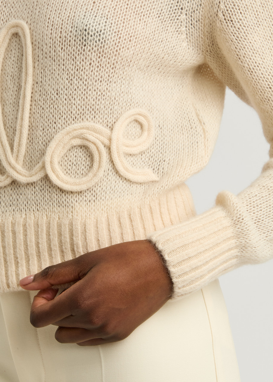 Chloe Logo-appliqué Wool-blend Jumper - 5