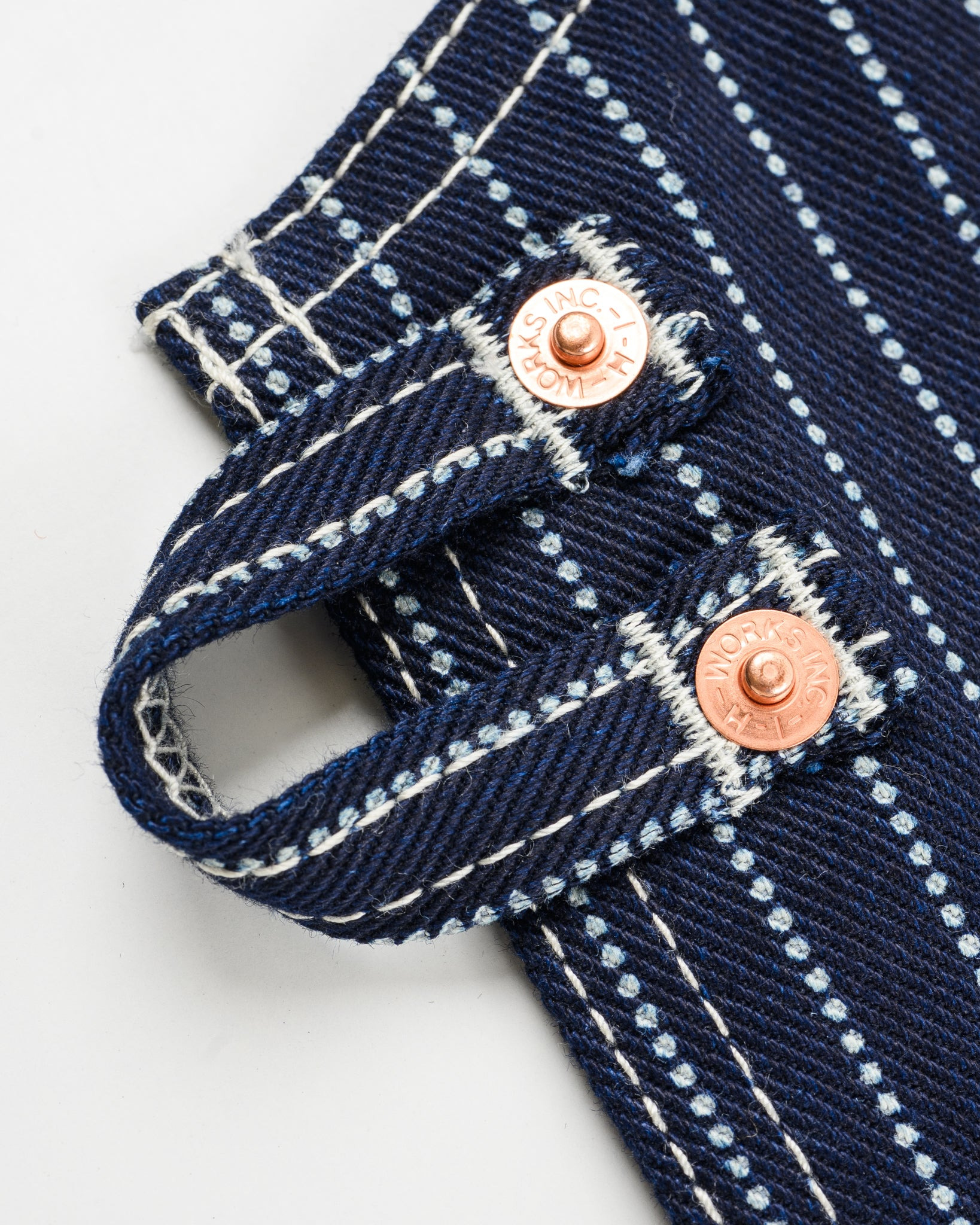 IHG-058-IND 12oz Wabash Apron - Indigo - 9