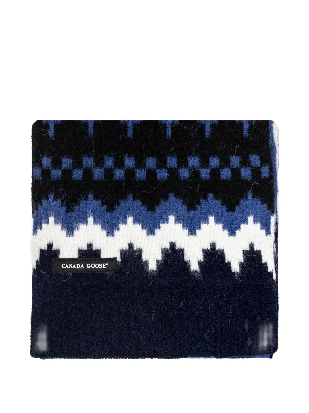 fair isle-knit scarf - 1