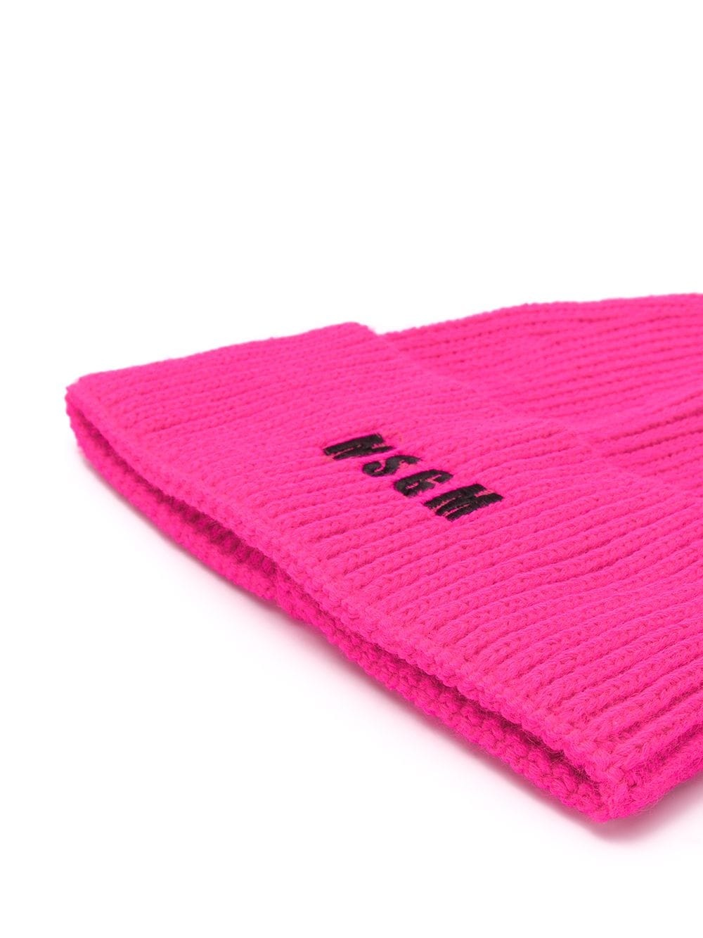 embroidered ribbed beanie - 2