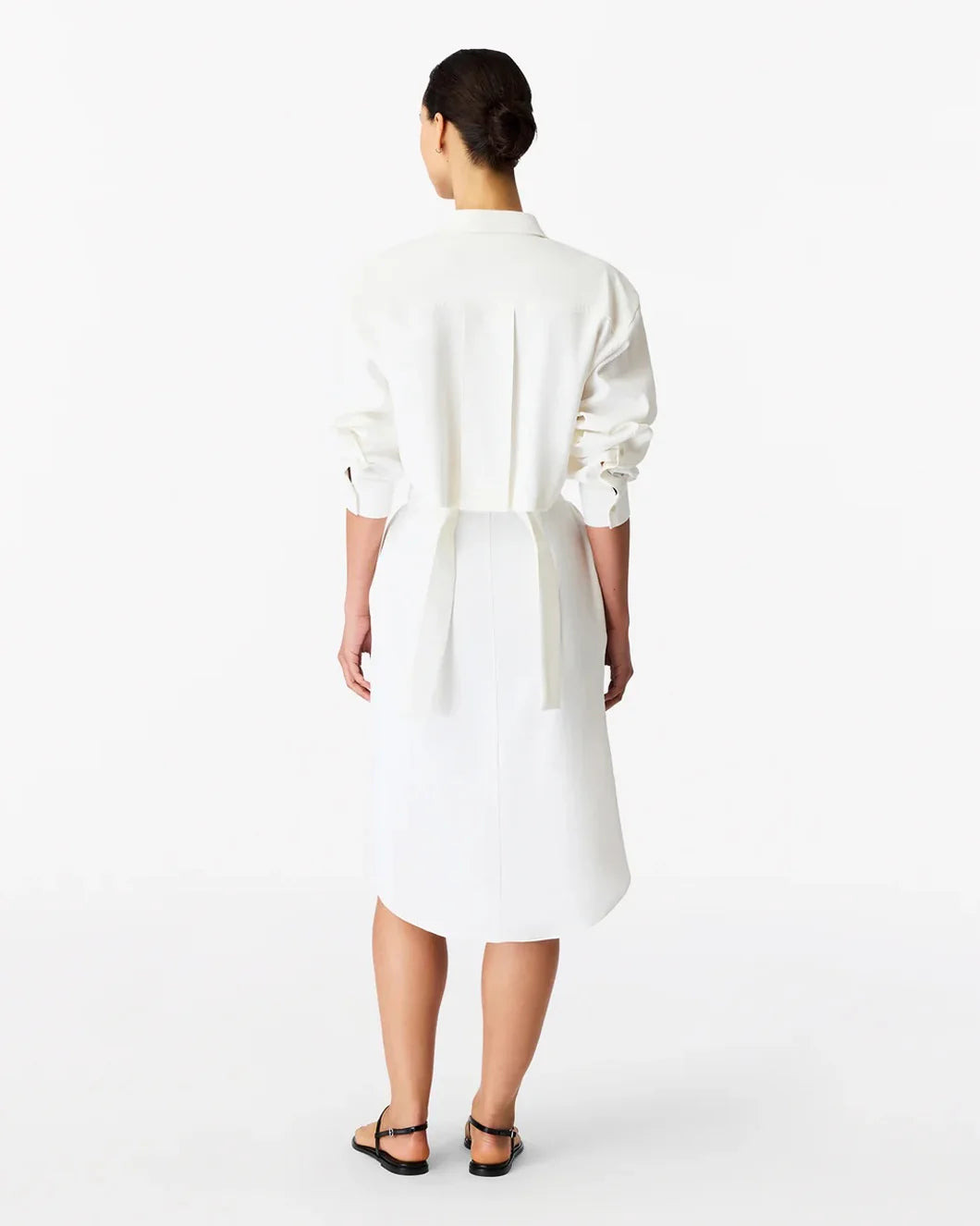PLEAT BACK SHIRT DRESS - 4