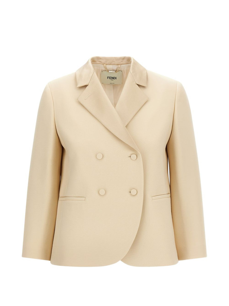 double-breasted silk-lapel blazer 1