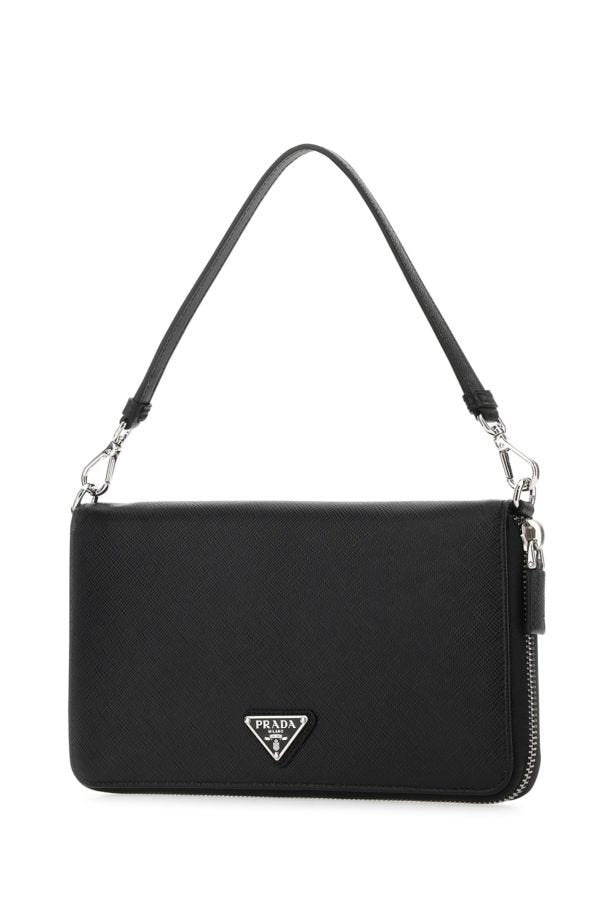 Prada Man Black Leather Document Case - 2