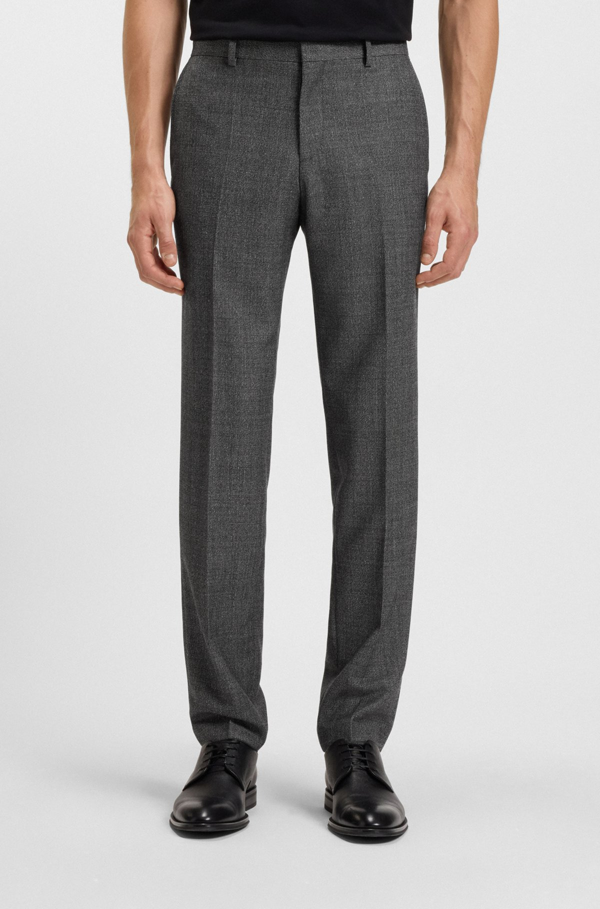 FORMAL TROUSERS IN MICRO-PATTERNED VIRGIN WOOL - 2