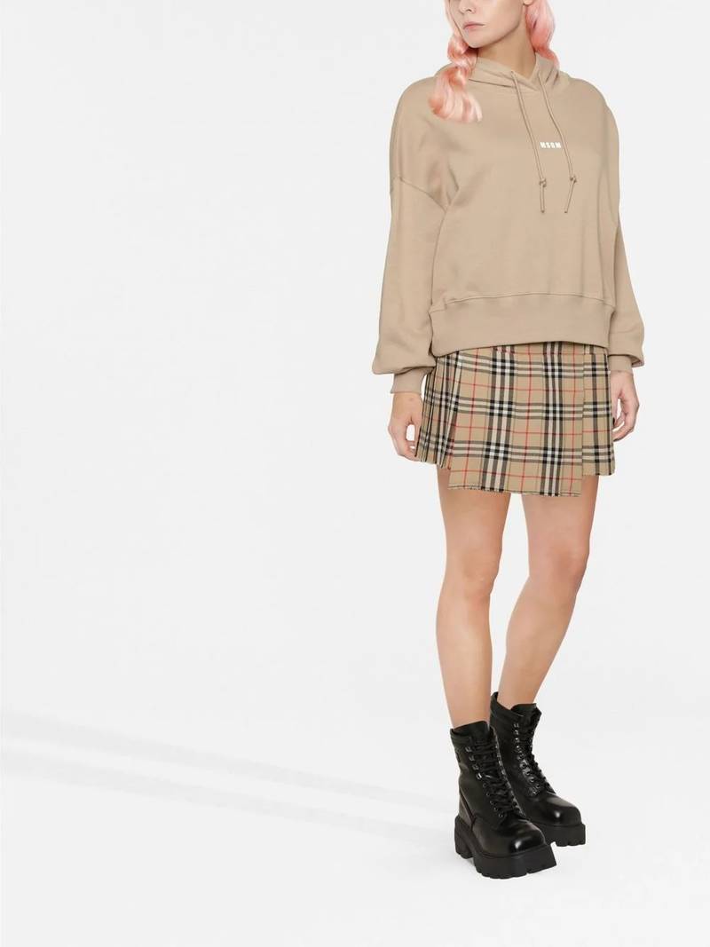 MSGM logo-print drawstring hoodie outlook