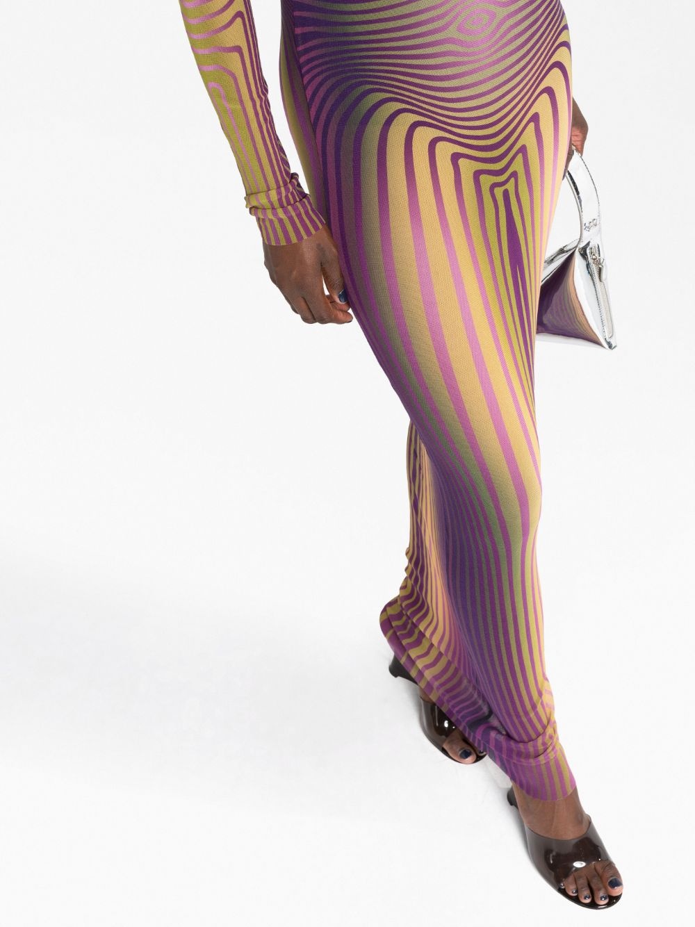 Body Morphing striped sheer dress - 3