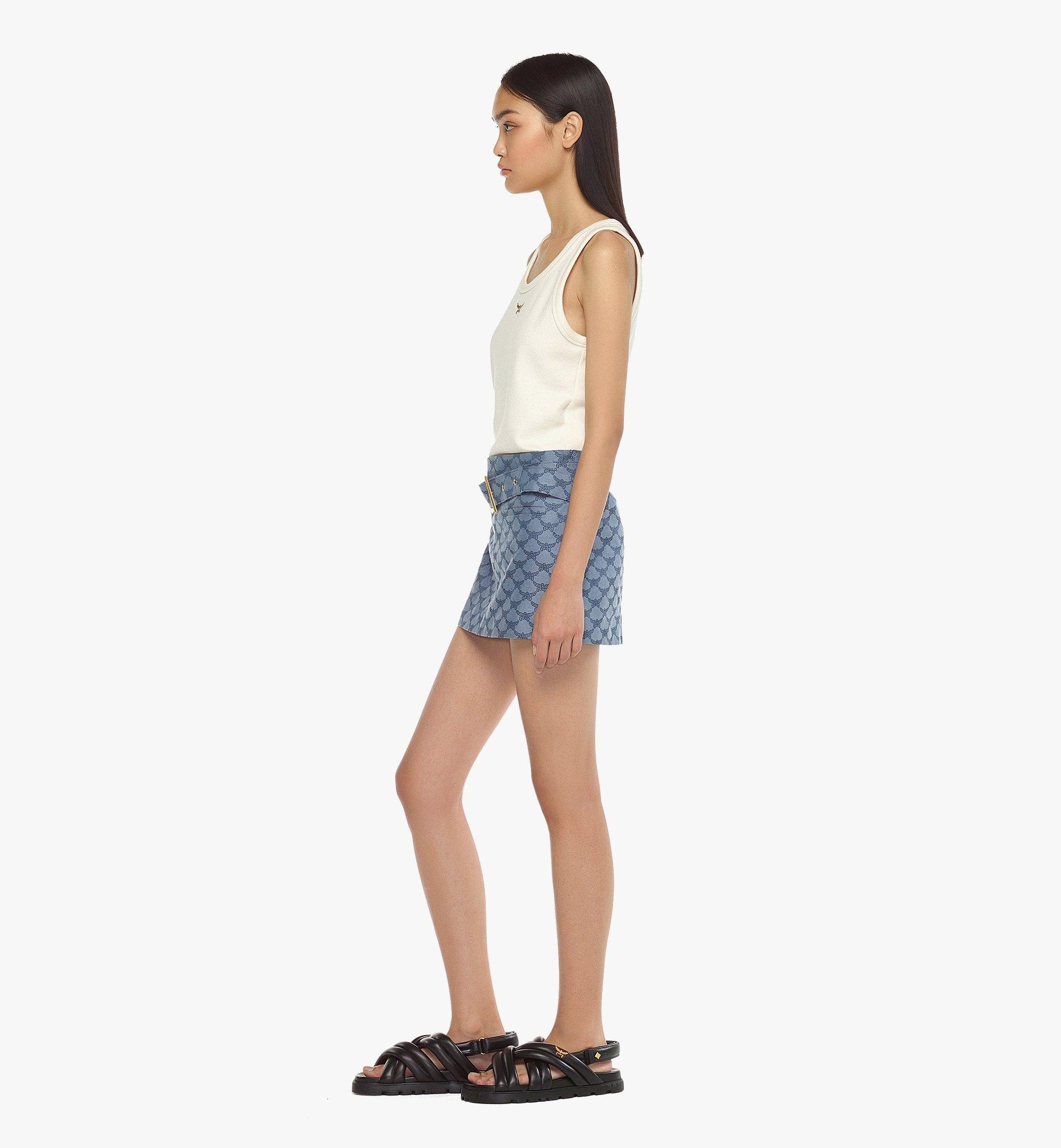 Mini Skirt in Lauretos Denim Jacquard - 4