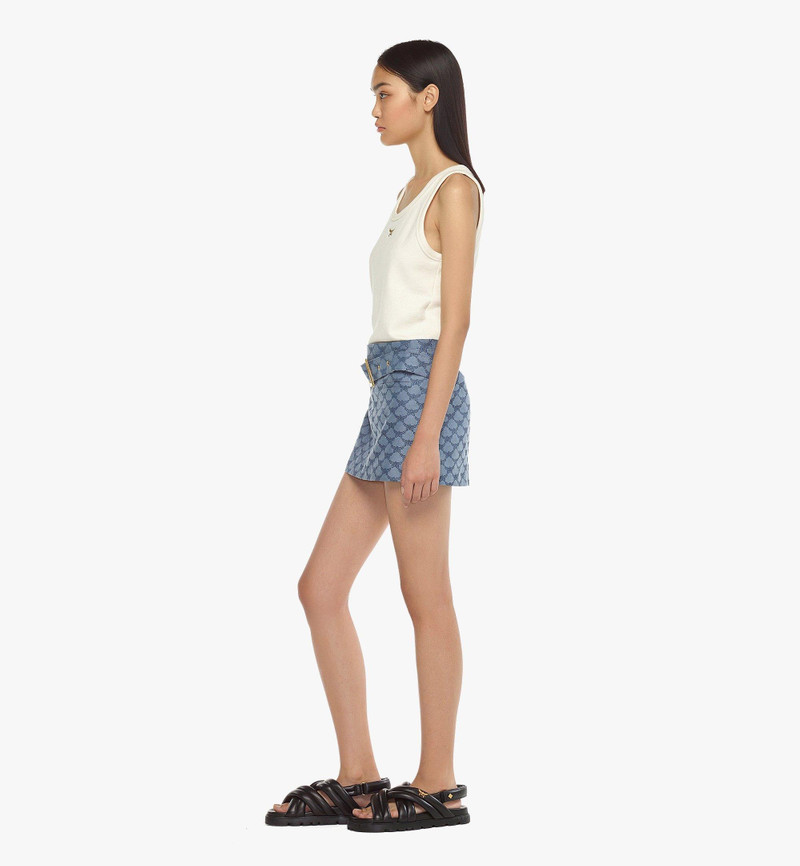 Mini Skirt in Lauretos Denim Jacquard 4