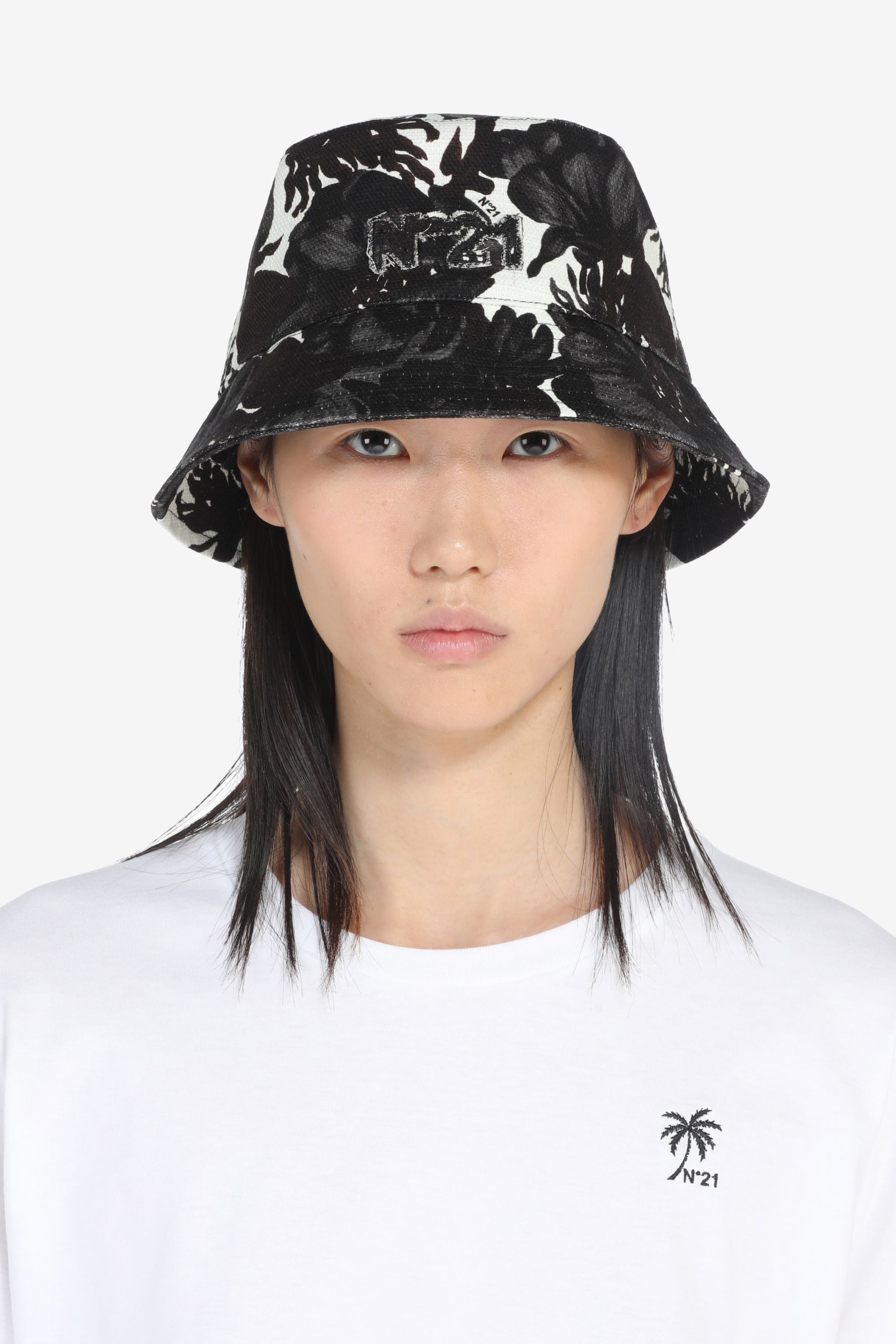 FLORAL-PRINT BUCKET HAT - 1