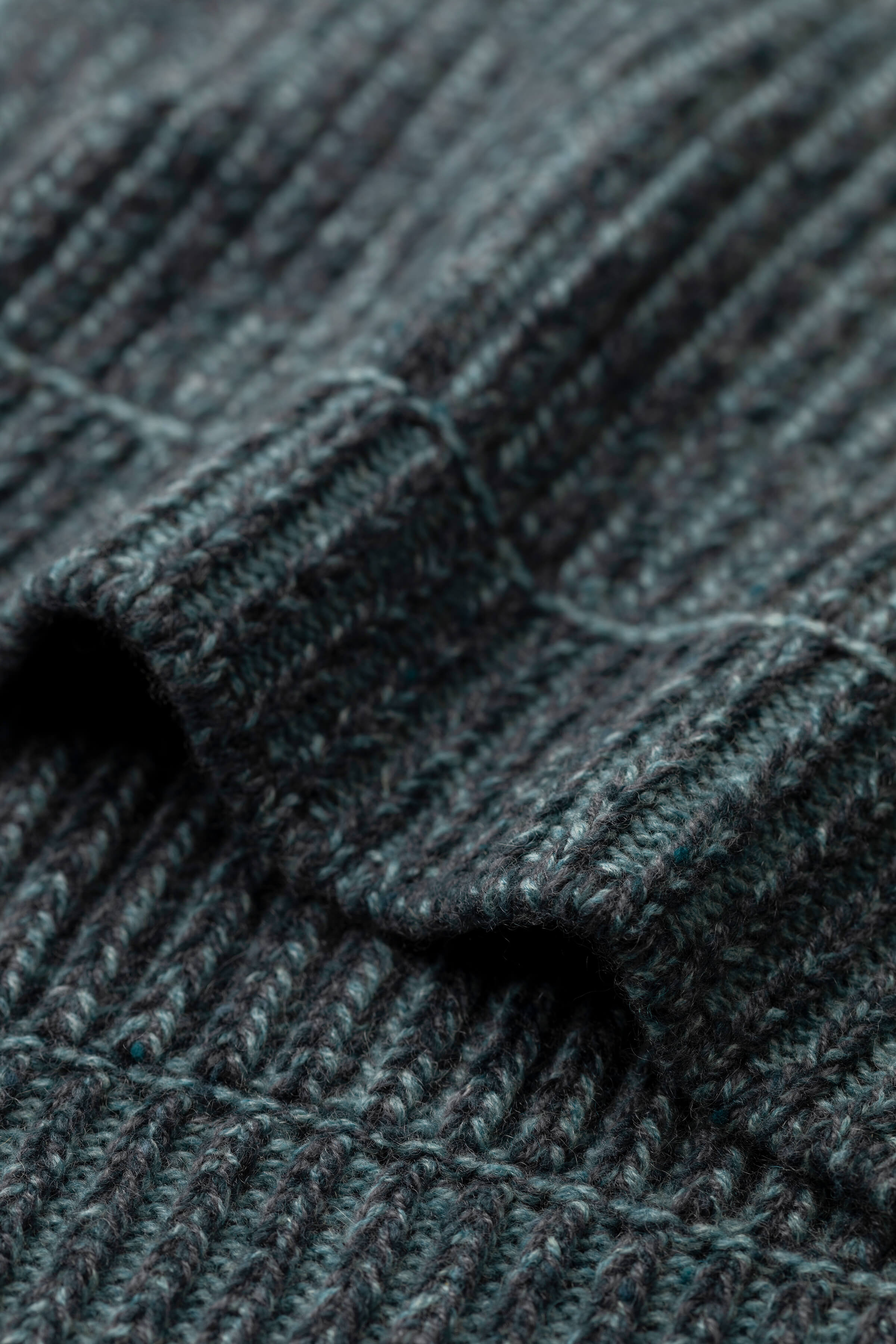Donegal Cashmere Blue Knitted Scarf - 2