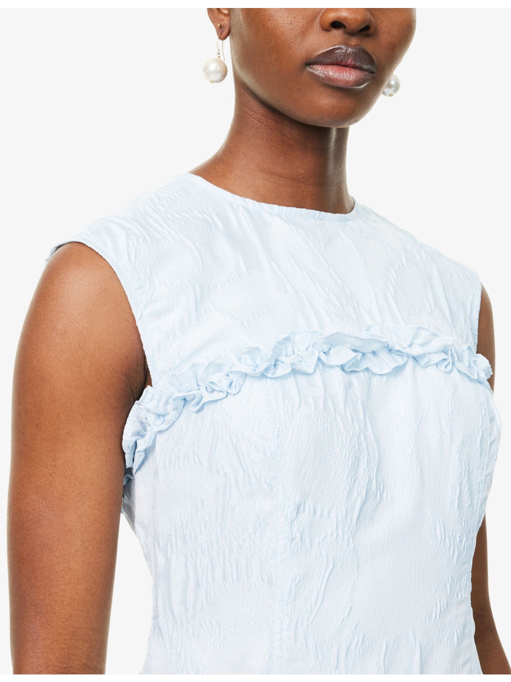 Cloque Corset Textured Woven Mini Dress - 5