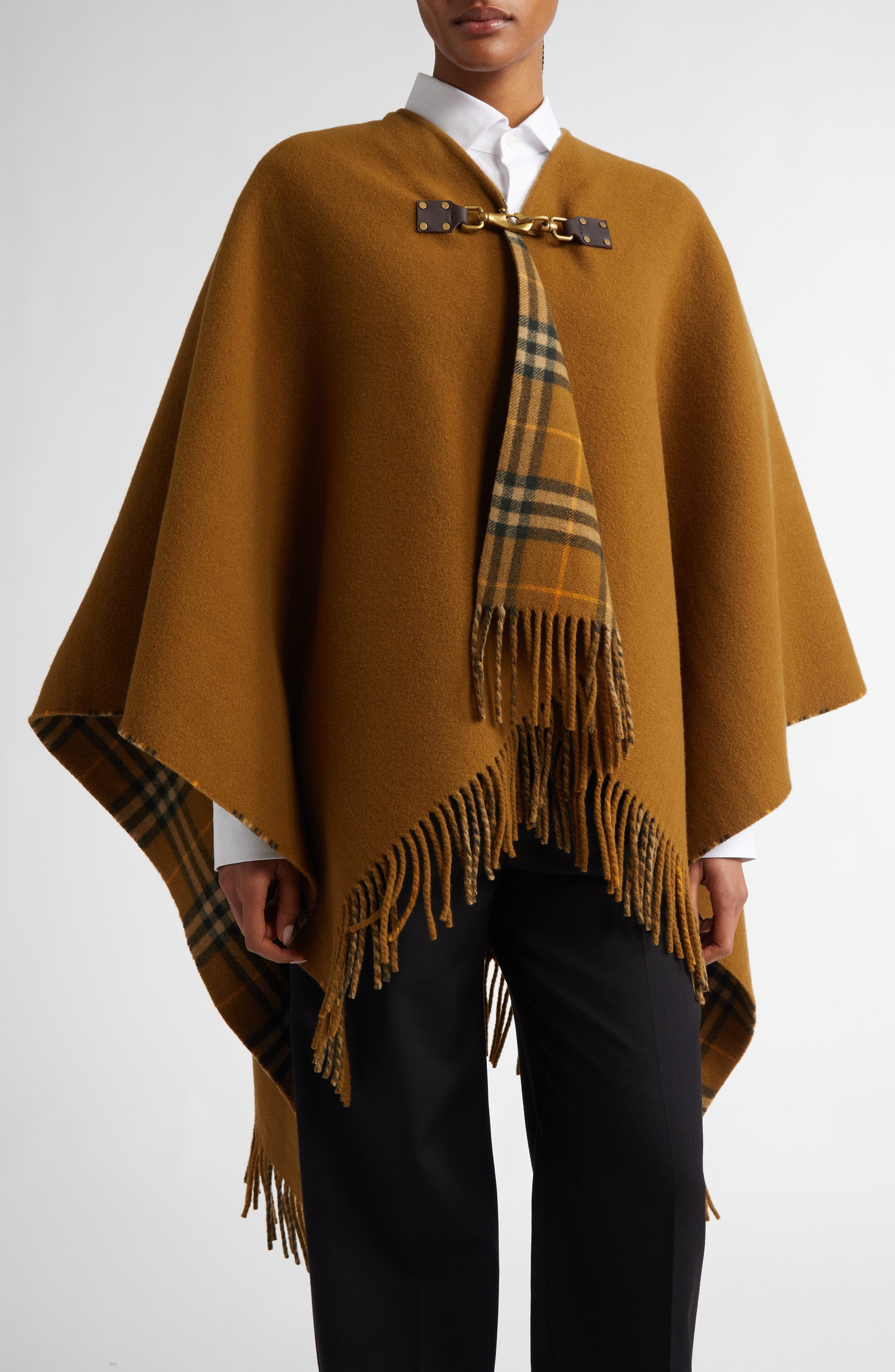 burberry Marsh Wool Cape in Shrew at Nordstrom - 1