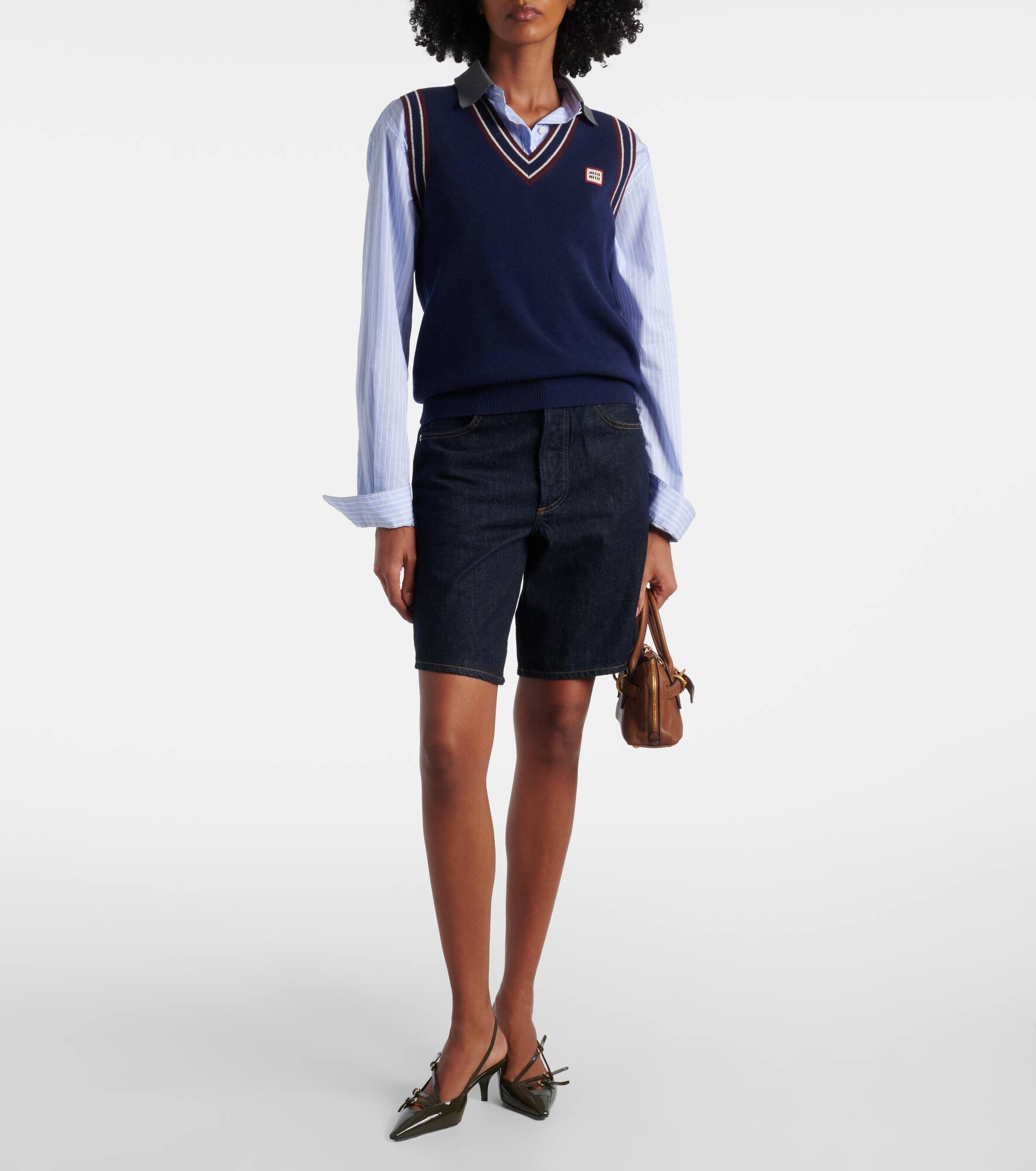 Ayla mid-rise denim shorts - 2