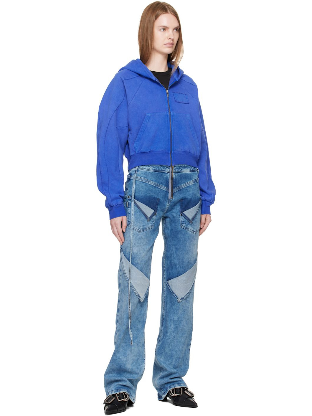 Blue Loose Fit Jeans - 4