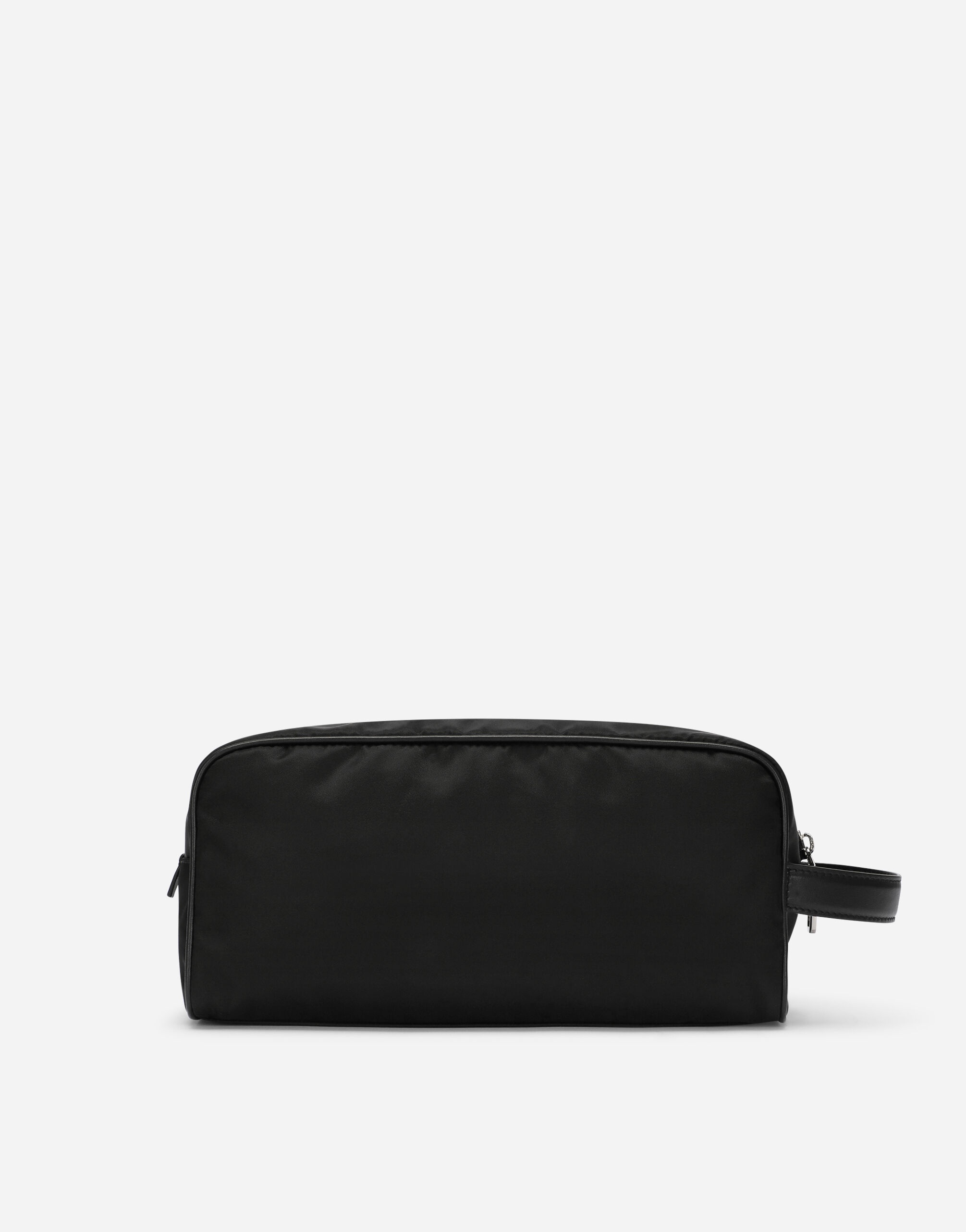 Grainy calfskin and nylon toiletry bag - 3