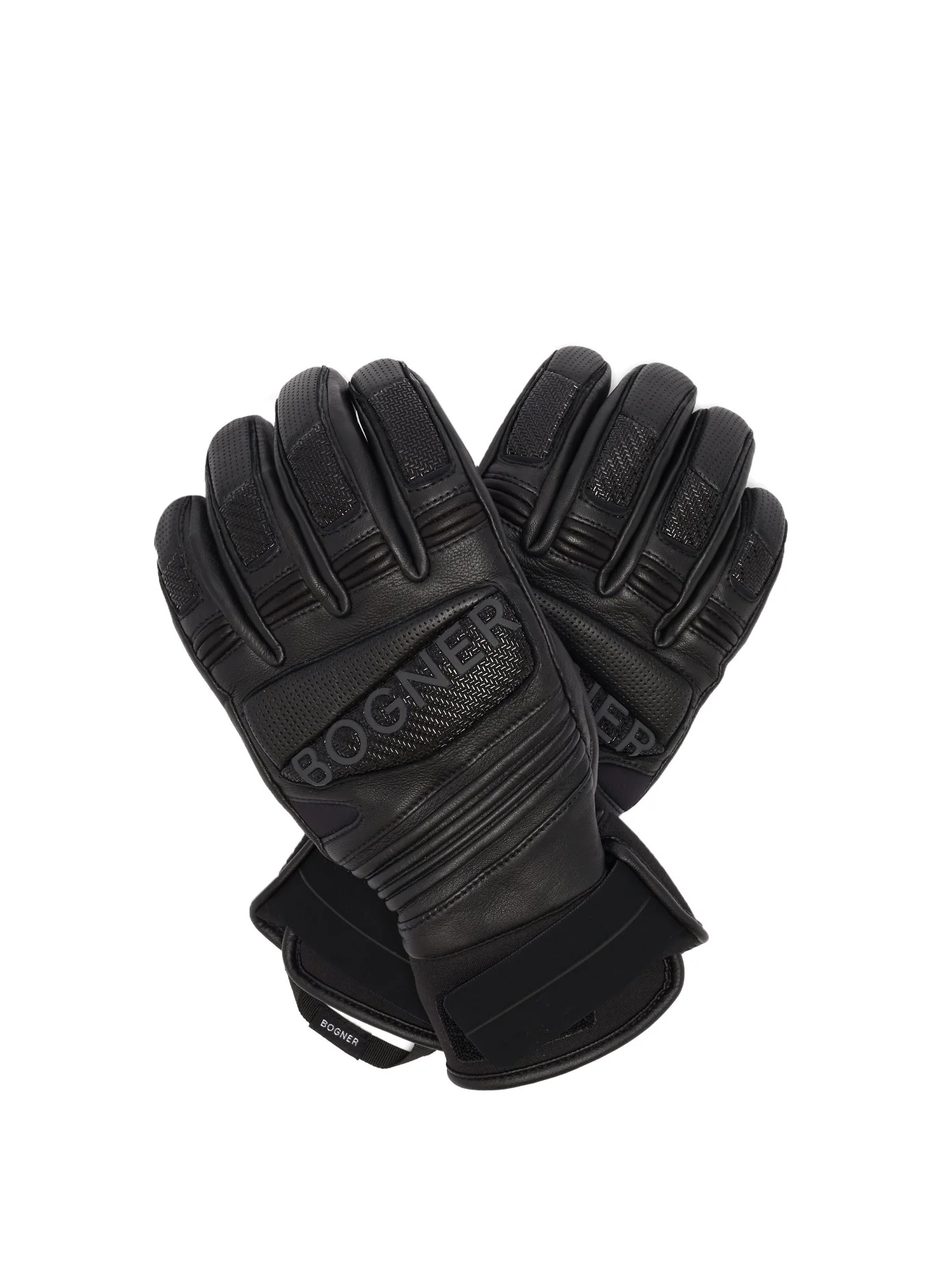 Silvio leather-panelled ski gloves - 1