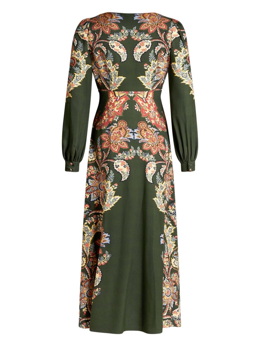 floral print twill dress - 6