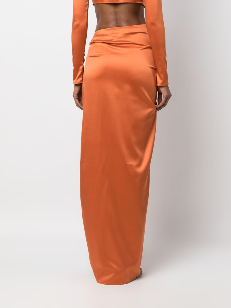 slit-detail satin maxi skirt 4