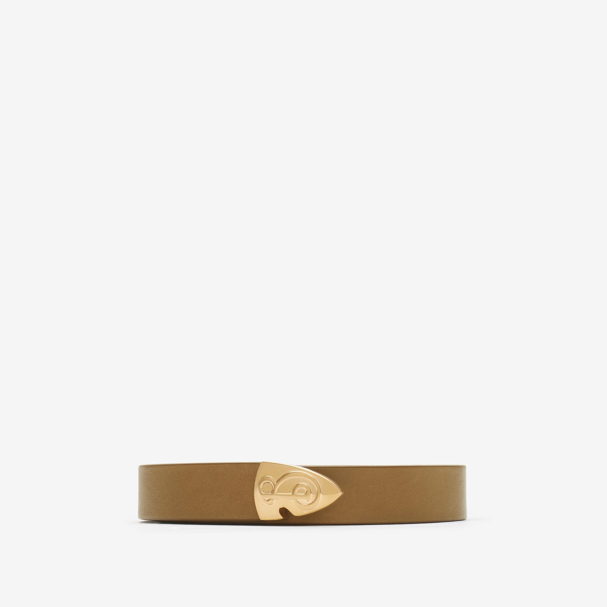 Thin Leather B Shield End Belt - 1