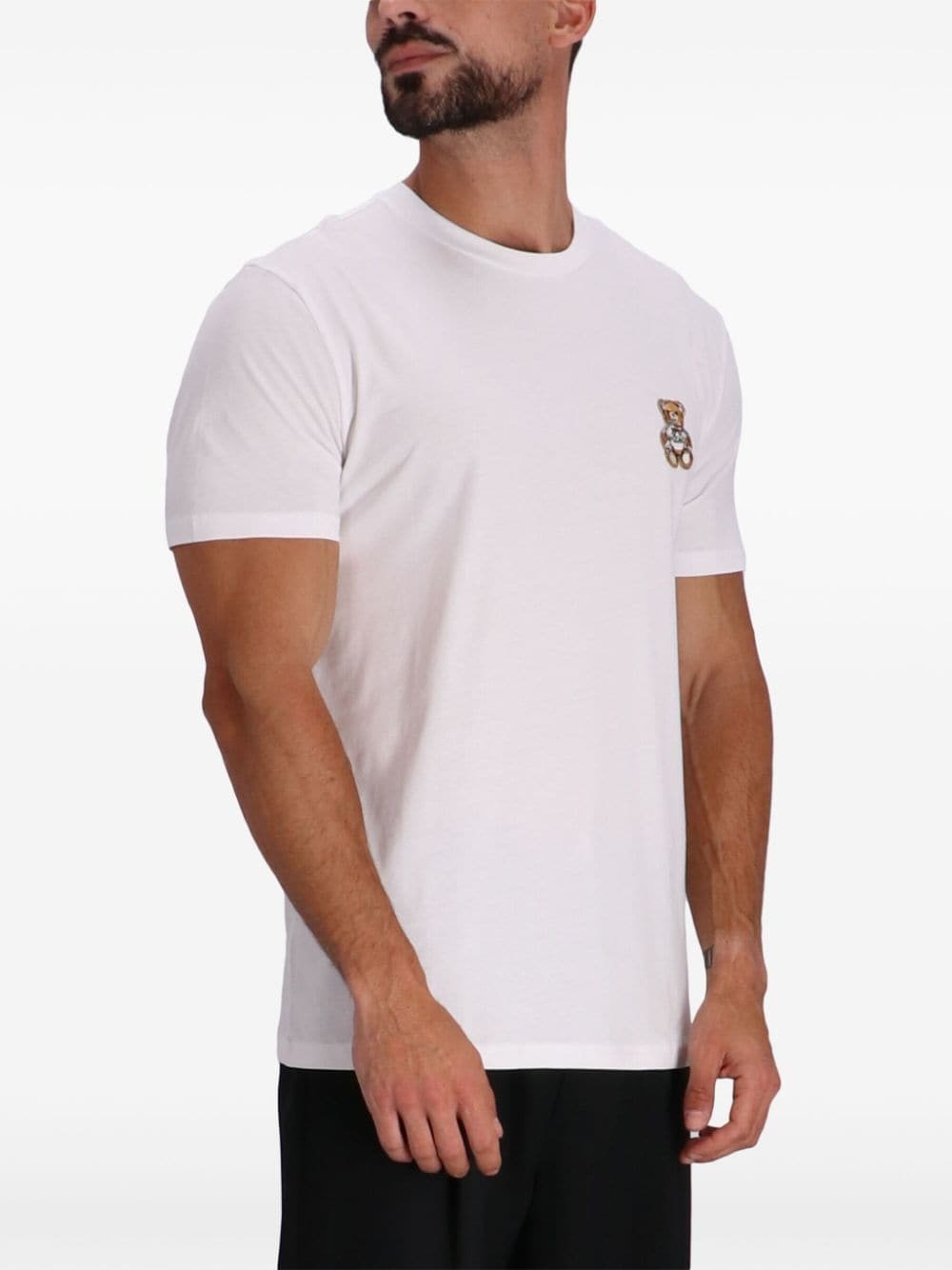 Bear-motif-embroidered t-shirt - 5