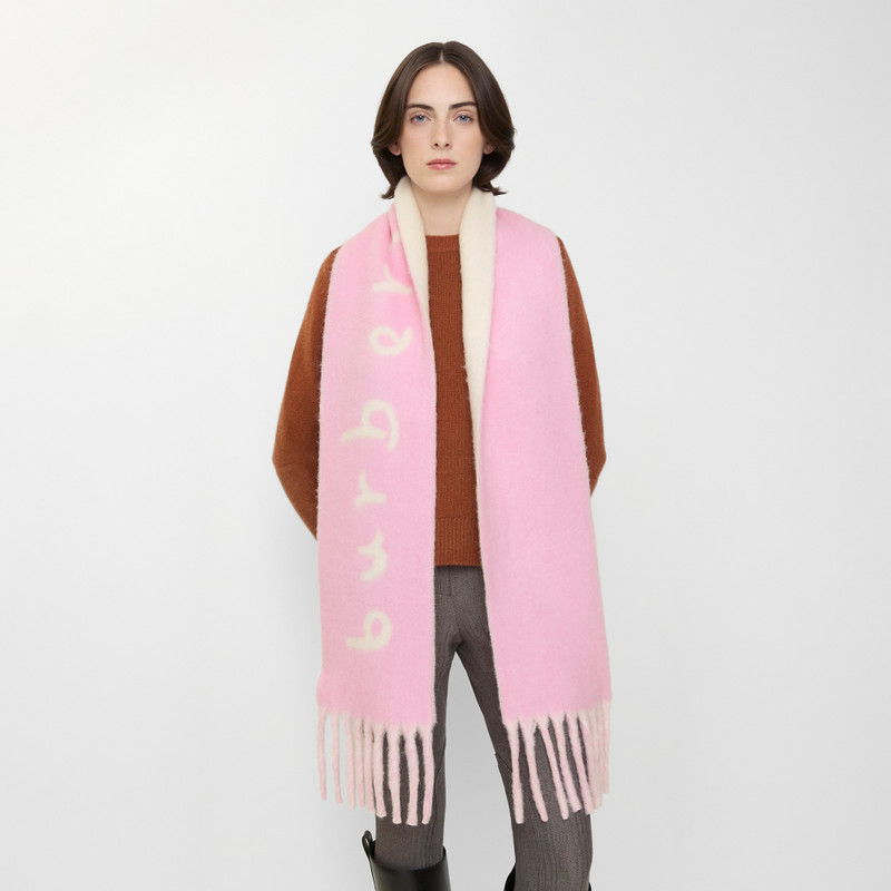 Reversible Logo Alpaca Wool Blend Scarf 3