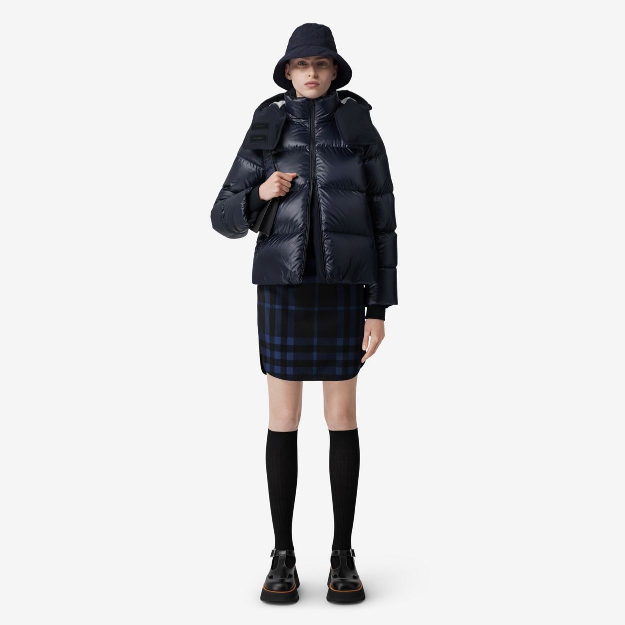 Detachable Hood Nylon Puffer Jacket - 3