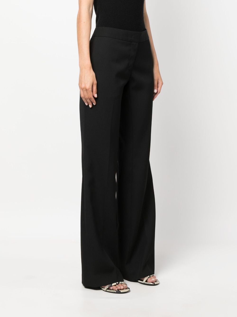 mid-rise flared tailored trousers - 3