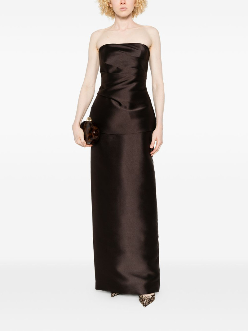 SOLACE LONDON Lucille strapless peplum maxi dress outlook